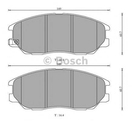 BOSCH BP3055 Комплект гальмівних колодок, дискове гальмо