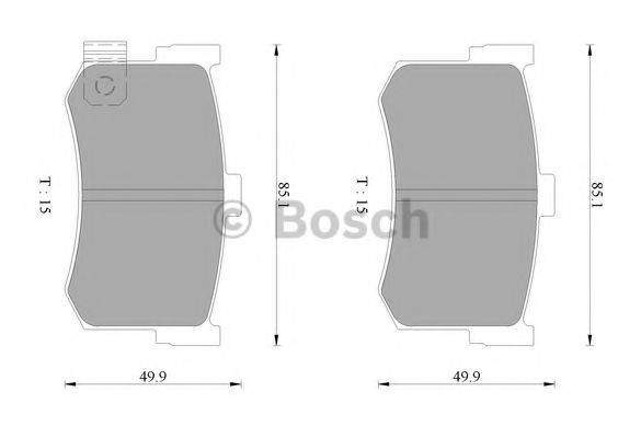 BOSCH K246 Комплект гальмівних колодок, дискове гальмо