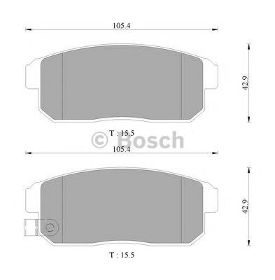 BOSCH BP3075 Комплект гальмівних колодок, дискове гальмо