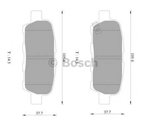 BOSCH BP3076 Комплект гальмівних колодок, дискове гальмо