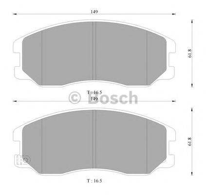 BOSCH K274 Комплект гальмівних колодок, дискове гальмо