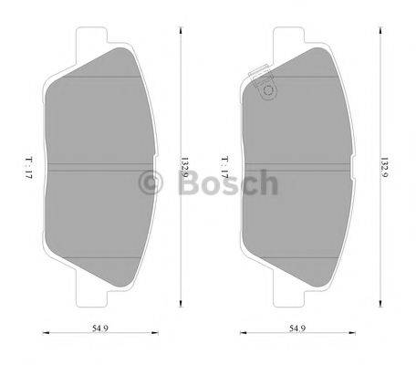 BOSCH BP3092 Комплект гальмівних колодок, дискове гальмо