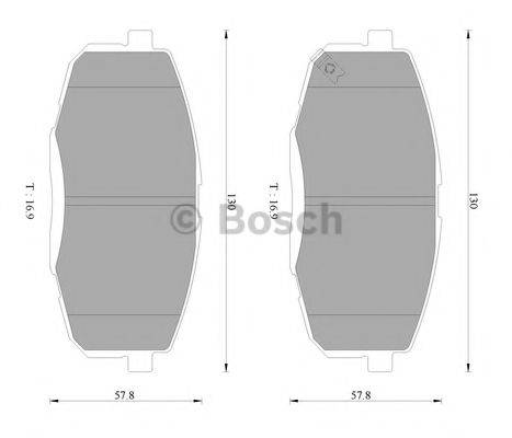 BOSCH K279 Комплект гальмівних колодок, дискове гальмо