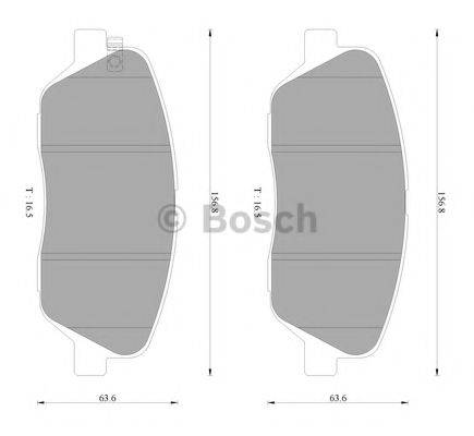 BOSCH BP3097 Комплект гальмівних колодок, дискове гальмо