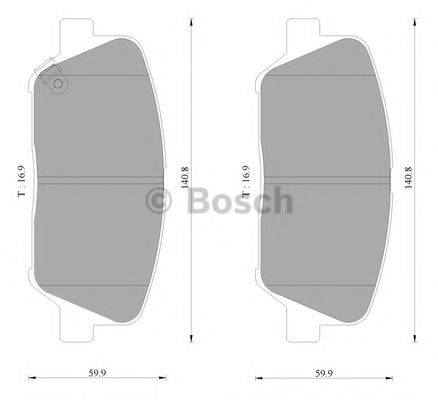 BOSCH BP3108 Комплект гальмівних колодок, дискове гальмо