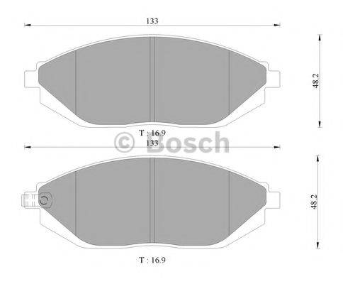 BOSCH K301 Комплект гальмівних колодок, дискове гальмо