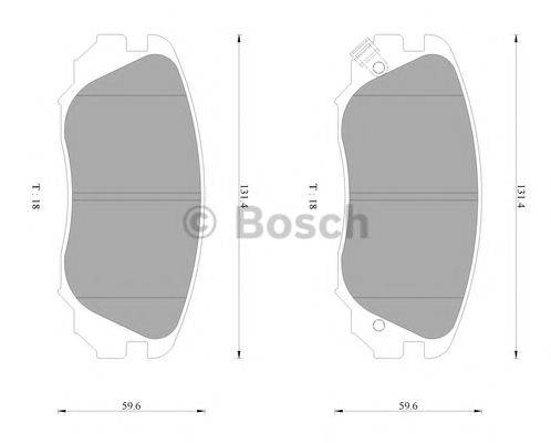 BOSCH K302 Комплект гальмівних колодок, дискове гальмо