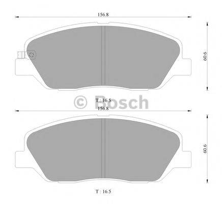 BOSCH K304 Комплект гальмівних колодок, дискове гальмо