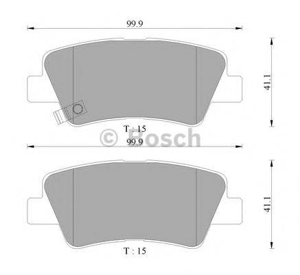 BOSCH BP3121 Комплект гальмівних колодок, дискове гальмо