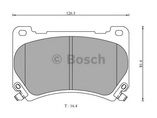 BOSCH K320 Комплект гальмівних колодок, дискове гальмо