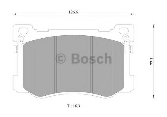BOSCH K322 Комплект гальмівних колодок, дискове гальмо