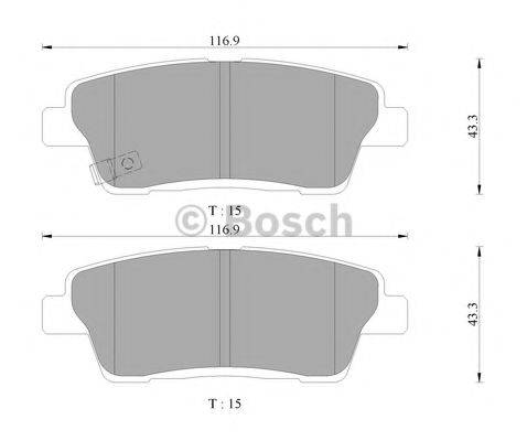 BOSCH BP3138 Комплект гальмівних колодок, дискове гальмо