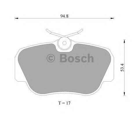 BOSCH DB1256 Комплект гальмівних колодок, дискове гальмо