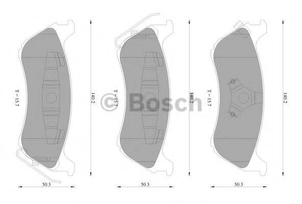 BOSCH BP4558 Комплект гальмівних колодок, дискове гальмо