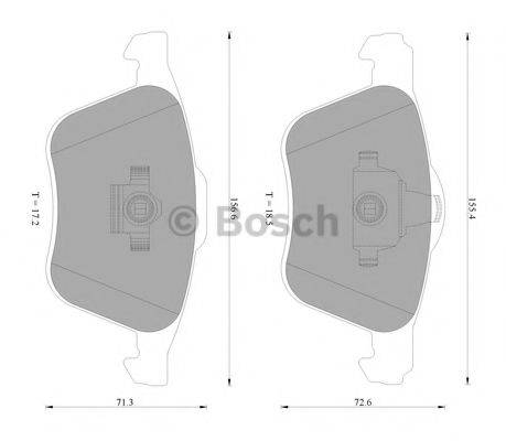 BOSCH BP4577 Комплект гальмівних колодок, дискове гальмо