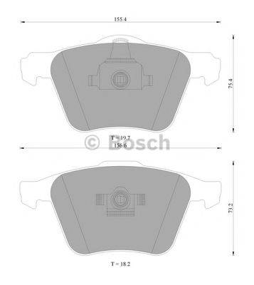 BOSCH BP4579 Комплект гальмівних колодок, дискове гальмо