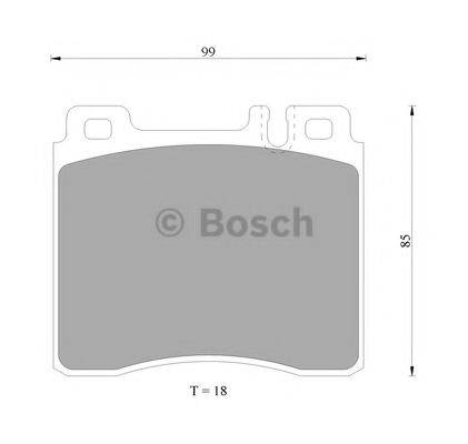 BOSCH DB1284 Комплект гальмівних колодок, дискове гальмо