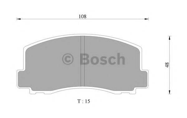 BOSCH 20956 Комплект гальмівних колодок, дискове гальмо