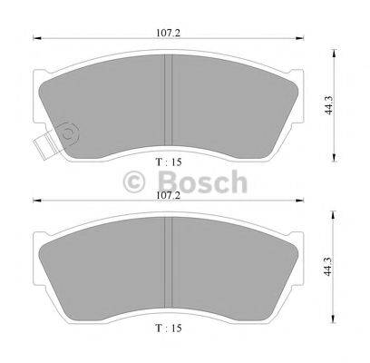 BOSCH 21333 Комплект гальмівних колодок, дискове гальмо