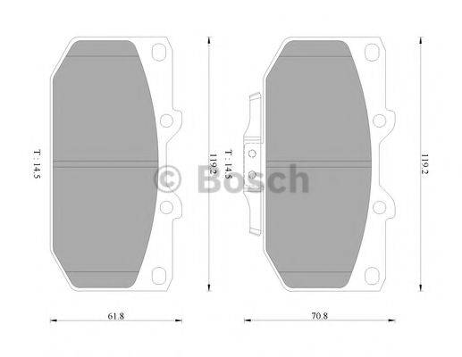 BOSCH 0986AB2220 Комплект гальмівних колодок, дискове гальмо