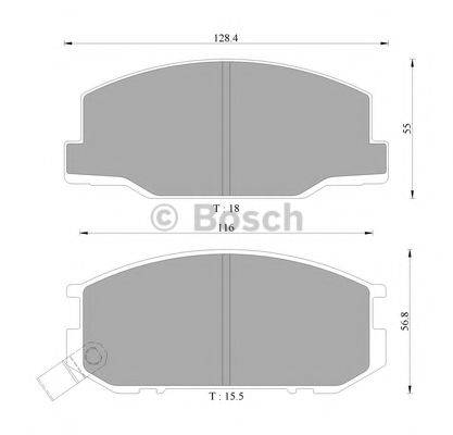 BOSCH 0986AB2083 Комплект гальмівних колодок, дискове гальмо