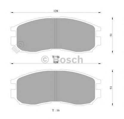 BOSCH BP9058 Комплект гальмівних колодок, дискове гальмо