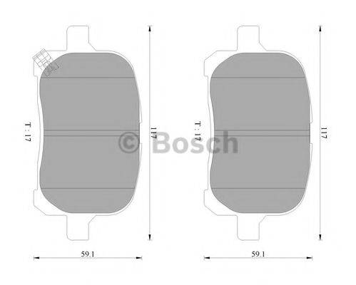BOSCH BP9075 Комплект гальмівних колодок, дискове гальмо