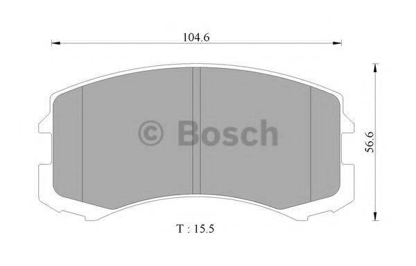 BOSCH BP9091 Комплект гальмівних колодок, дискове гальмо