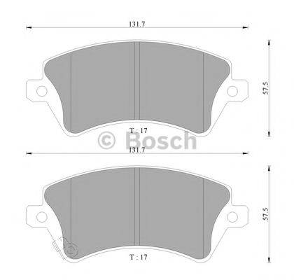 BOSCH BP9095 Комплект гальмівних колодок, дискове гальмо