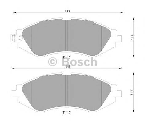 BOSCH BP9096 Комплект гальмівних колодок, дискове гальмо