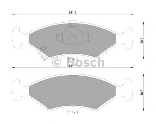 BOSCH 23384 Комплект гальмівних колодок, дискове гальмо