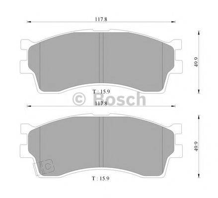 BOSCH BP9099 Комплект гальмівних колодок, дискове гальмо
