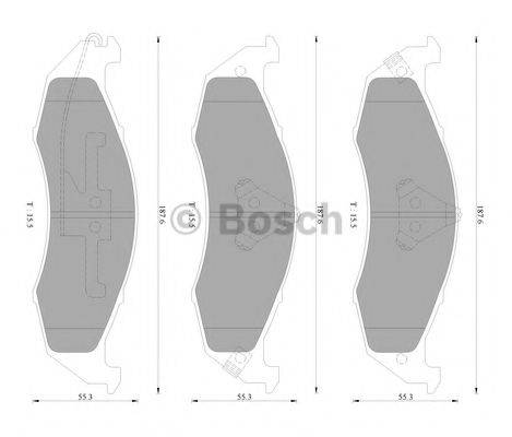 BOSCH BP9124 Комплект гальмівних колодок, дискове гальмо
