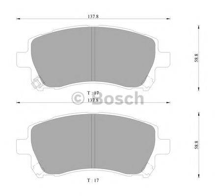 BOSCH BP9134 Комплект гальмівних колодок, дискове гальмо