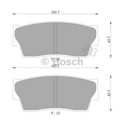 BOSCH 21500 Комплект гальмівних колодок, дискове гальмо