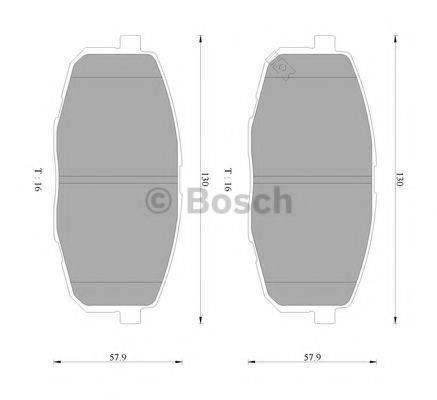 BOSCH BP9141 Комплект гальмівних колодок, дискове гальмо