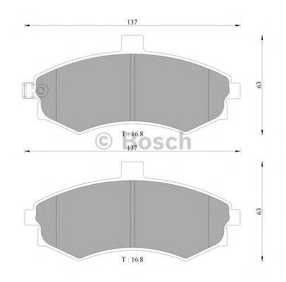 BOSCH BP9145 Комплект гальмівних колодок, дискове гальмо