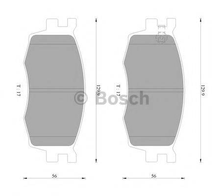 BOSCH BP9148 Комплект гальмівних колодок, дискове гальмо