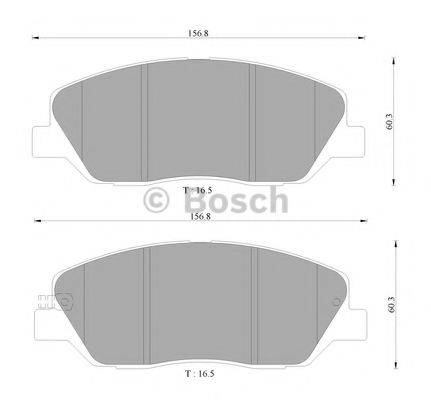BOSCH BP9151 Комплект гальмівних колодок, дискове гальмо