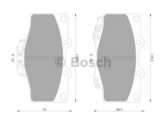 BOSCH BP9154 Комплект гальмівних колодок, дискове гальмо
