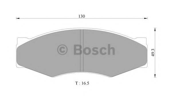 BOSCH 0986AB2205 Комплект гальмівних колодок, дискове гальмо