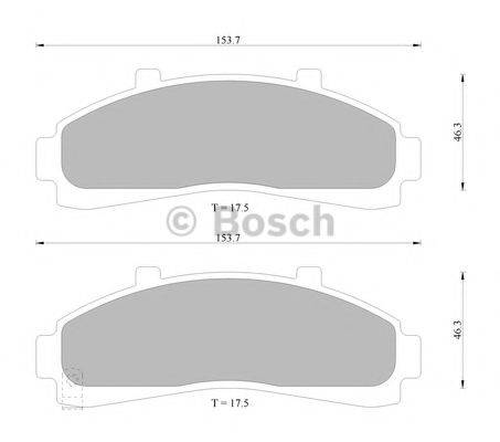 BOSCH 7532 Комплект гальмівних колодок, дискове гальмо