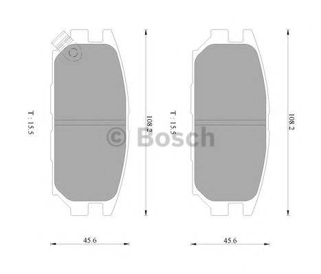 BOSCH DB1238 Комплект гальмівних колодок, дискове гальмо