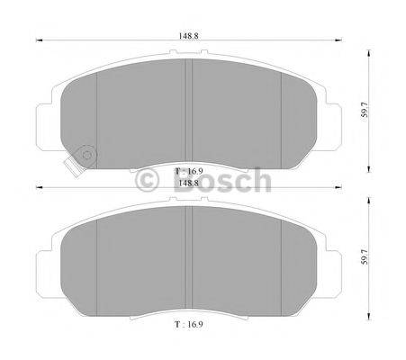 BOSCH 0986AB2175 Комплект гальмівних колодок, дискове гальмо
