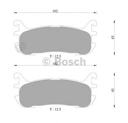 BOSCH DB1283 Комплект гальмівних колодок, дискове гальмо