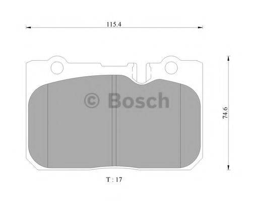 BOSCH 0986AB2055 Комплект гальмівних колодок, дискове гальмо