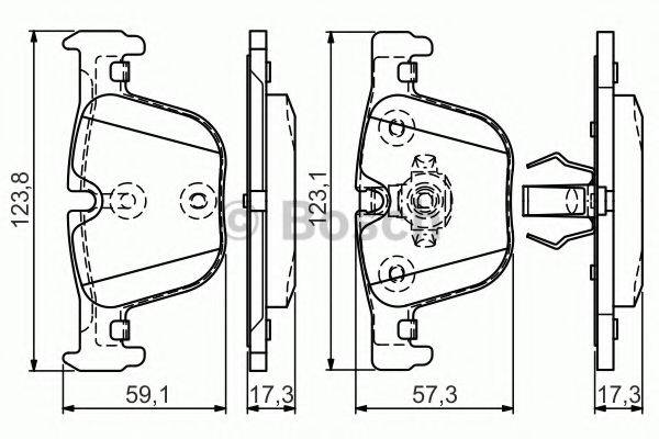 BOSCH 25027 Комплект гальмівних колодок, дискове гальмо