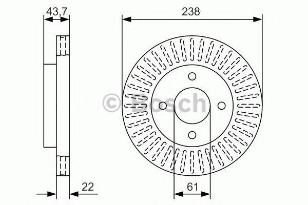 BOSCH BD 2147 гальмівний диск