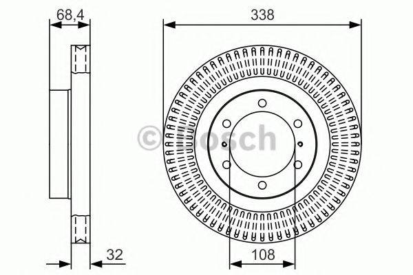 BOSCH BD1808 гальмівний диск