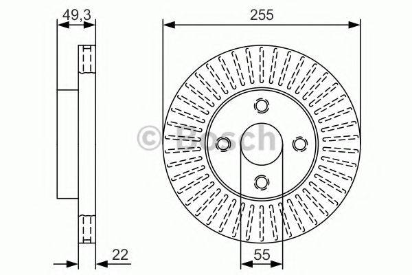 BOSCH BD1810 гальмівний диск